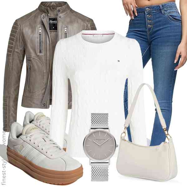 Top frauen-Outfit im Finest-Trend-Style für ein selbstbewusstes Modegefühl mit tollen Produkten von ,Tommy Hilfiger,REPUBLIX,LIEBESKIND,fannos,adidas