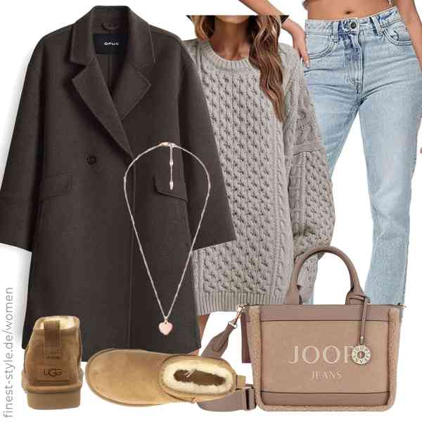 Top frauen-Outfit im Finest-Trend-Style für ein selbstbewusstes Modegefühl mit tollen Produkten von OPUS,Saodimallsu,REPUBLIX,Fossil,Joop!,UGG