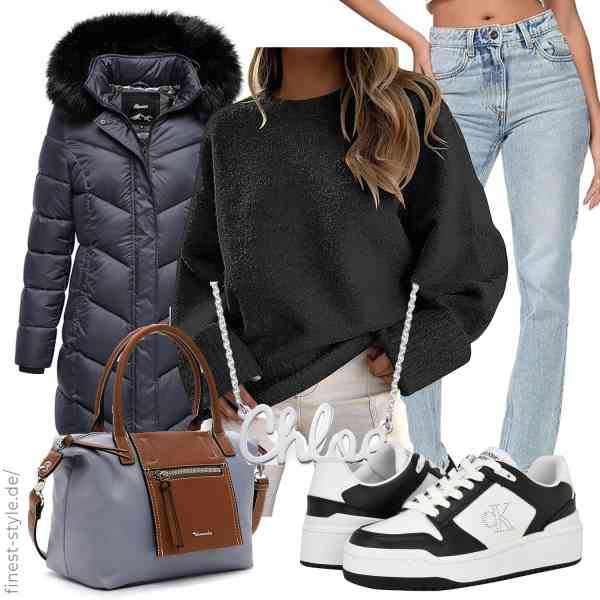 Top frauen-Outfit im Finest-Trend-Style für ein selbstbewusstes Modegefühl mit tollen Produkten von REPUBLIX,Jhsnjnr,REPUBLIX,MyNameNecklace,Tamaris,Calvin Klein