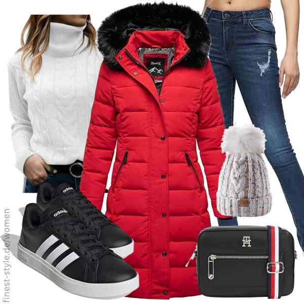 Top frauen-Outfit im Finest-Trend-Style für ein selbstbewusstes Modegefühl mit tollen Produkten von REPUBLIX,GeGekoko,REPUBLIX,REDESS,Tommy Hilfiger,adidas
