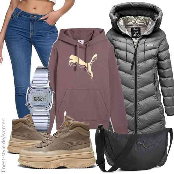 Top frauen-Outfit im Finest-Trend-Style für ein selbstbewusstes Modegefühl mit tollen Produkten von REPUBLIX,PUMA,REPUBLIX,Casio,PUMA,PUMA