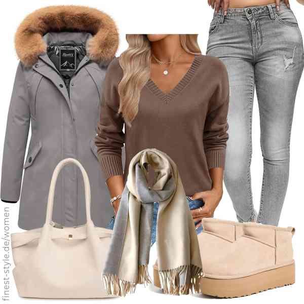 Top frauen-Outfit im Finest-Trend-Style für ein selbstbewusstes Modegefühl mit tollen Produkten von REPUBLIX,Zeagoo,REPUBLIX,CLELLA,Makukke,UGG