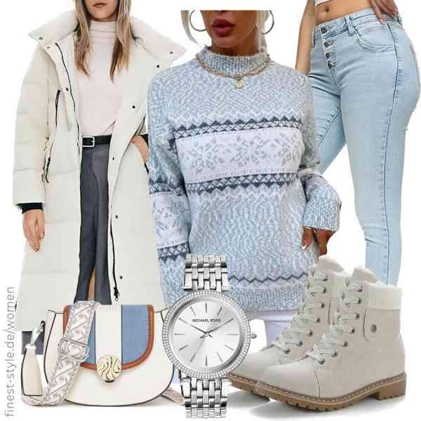 Top frauen-Outfit im Finest-Trend-Style für ein selbstbewusstes Modegefühl mit tollen Produkten von Orolay,KANDEMY,REPUBLIX,Michael Kors,Miss Lulu,Pogolino