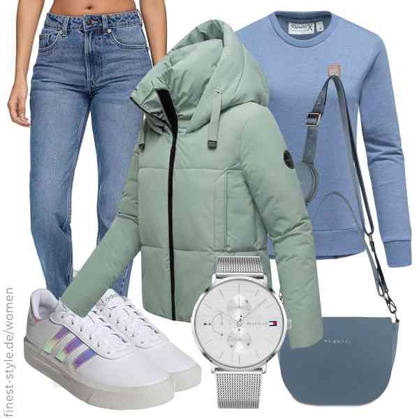 Top frauen-Outfit im Finest-Trend-Style für ein selbstbewusstes Modegefühl mit tollen Produkten von MARIKOO,REPUBLIX,REPUBLIX,Tommy Hilfiger,bugatti,adidas