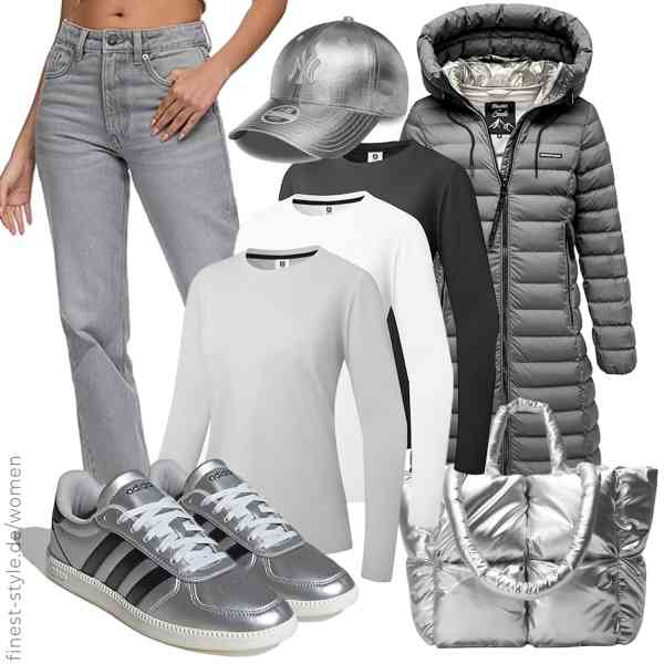 Top frauen-Outfit im Finest-Trend-Style für ein selbstbewusstes Modegefühl mit tollen Produkten von ,Holure,REPUBLIX,New Era,OWGSEE,adidas