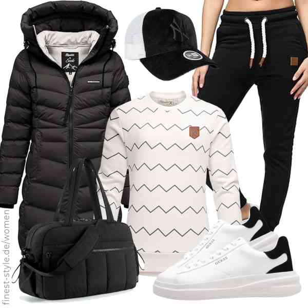 Top frauen-Outfit im Finest-Trend-Style für ein selbstbewusstes Modegefühl mit tollen Produkten von REPUBLIX,REPUBLIX,REPUBLIX,New Era,LIAMERHE,GUESS