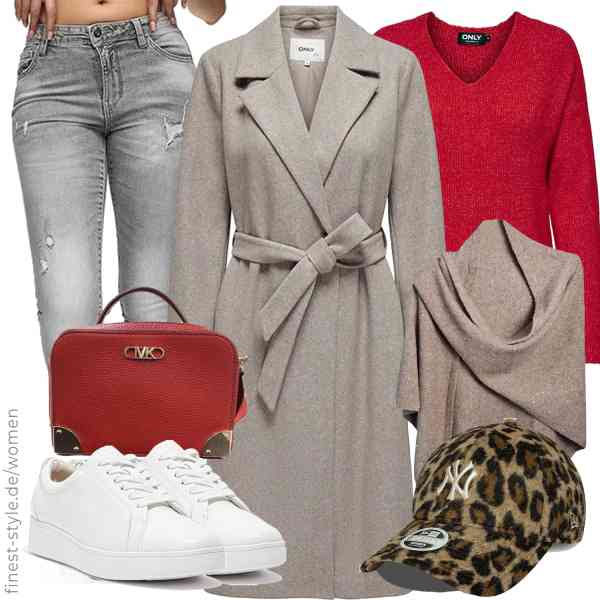Top frauen-Outfit im Finest-Trend-Style für ein selbstbewusstes Modegefühl mit tollen Produkten von ,ONLY,REPUBLIX,New Era,Michael Kors,Fitflop