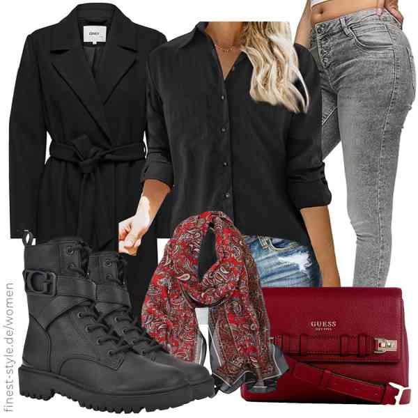 Top frauen-Outfit im Finest-Trend-Style für ein selbstbewusstes Modegefühl mit tollen Produkten von ,Feziakuk,REPUBLIX,GUESS,FAIRYGATE,GUESS