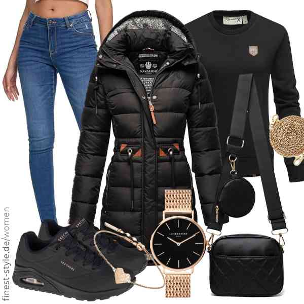 Top frauen-Outfit im Finest-Trend-Style für ein selbstbewusstes Modegefühl mit tollen Produkten von ,REPUBLIX,REPUBLIX,LIEBESKIND,HAWILL,Skechers