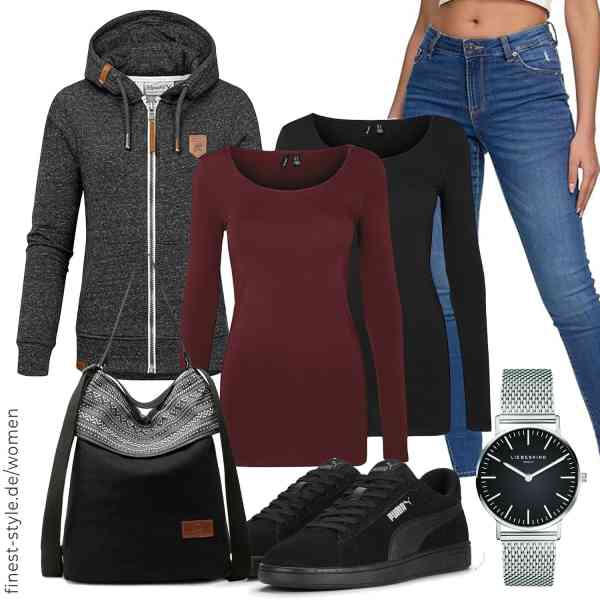 Top frauen-Outfit im Finest-Trend-Style für ein selbstbewusstes Modegefühl mit tollen Produkten von ,VERO MODA,REPUBLIX,LIEBESKIND,Travistar,PUMA