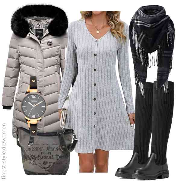 Top frauen-Outfit im Finest-Trend-Style für ein selbstbewusstes Modegefühl mit tollen Produkten von REPUBLIX,MYCOLORBLUE,Fossil,REPUBLIX,Sunsa,DREAM PAIRS