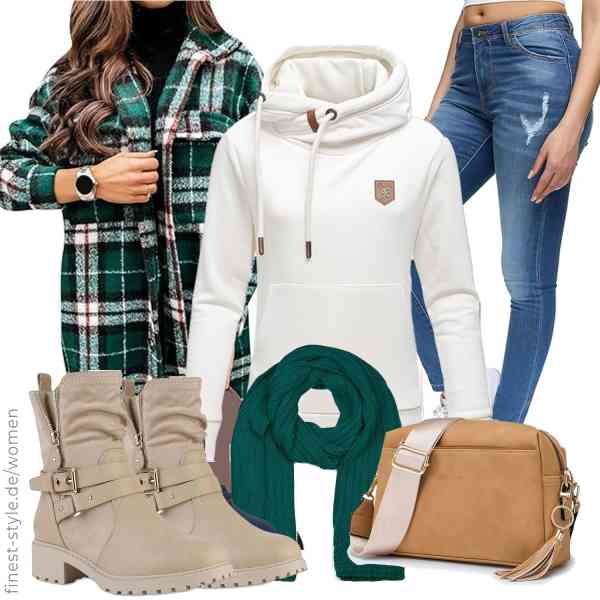 Top frauen-Outfit im Finest-Trend-Style für ein selbstbewusstes Modegefühl mit tollen Produkten von ,REPUBLIX,REPUBLIX,styleBREAKER,Roulens,VAN HILL