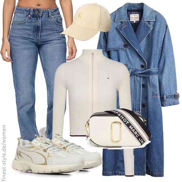 Top frauen-Outfit im Finest-Trend-Style für ein selbstbewusstes Modegefühl mit tollen Produkten von Levi\'s,Tommy Jeans,REPUBLIX,Calvin Klein,Marc Jacobs,PUMA