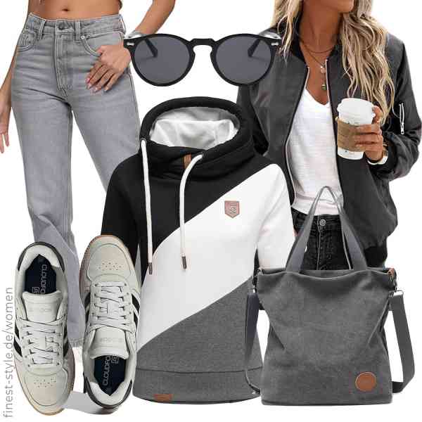 Top frauen-Outfit im Finest-Trend-Style für ein selbstbewusstes Modegefühl mit tollen Produkten von Zeagoo,REPUBLIX,REPUBLIX,LJCZKA,JANSBEN,adidas