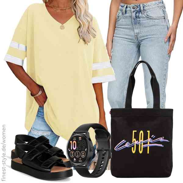 Top frauen-Outfit im Finest-Trend-Style für ein selbstbewusstes Modegefühl mit tollen Produkten von ,REPUBLIX,ICE-WATCH,Levi\'s,Amazon Essentials