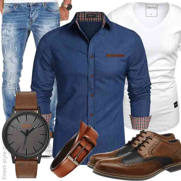 Top herren-Outfit im Finest-Trend-Style für ein selbstbewusstes Modegefühl mit tollen Produkten von Amaci&Sons,COOFANDY,REPUBLIX,bugatti,Strellson,Hugo Boss Orange