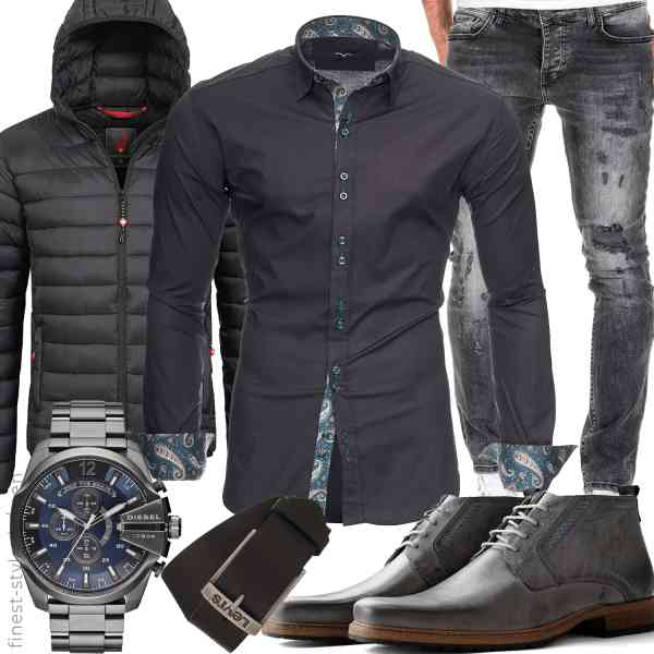 Top herren-Outfit im Finest-Trend-Style für ein selbstbewusstes Modegefühl mit tollen Produkten von Höhenhorn,Kayhan,Amaci&Sons,Diesel,Levi's,Travelin'