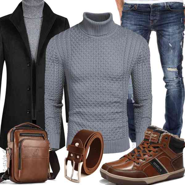 Top herren-Outfit im Finest-Trend-Style für ein selbstbewusstes Modegefühl mit tollen Produkten von Allthemen,COOFANDY,Amaci&Sons,BAIGIO,Fa.Volmer,ARRIGO BELLO