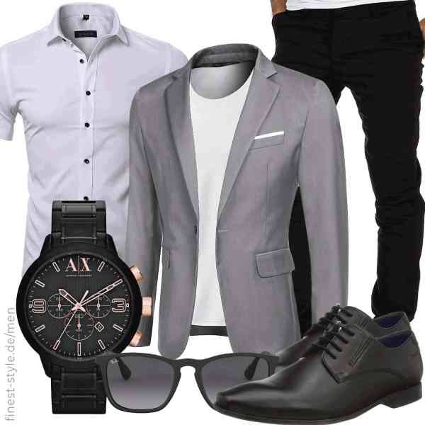 Top herren-Outfit im Finest-Trend-Style für ein selbstbewusstes Modegefühl mit tollen Produkten von MAXMODA,HARRMS,Amaci&Sons,Armani Exchange,Ray-Ban,bugatti