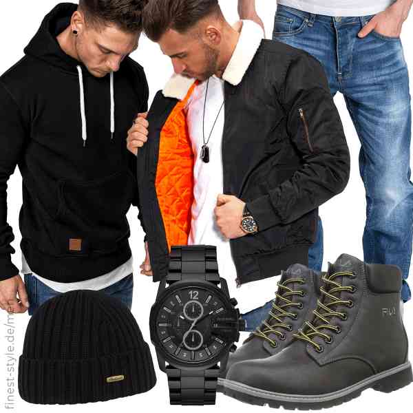 Top herren-Outfit im Finest-Trend-Style für ein selbstbewusstes Modegefühl mit tollen Produkten von Rello & Reese,Amaci&Sons,Amaci&Sons,Diesel,Sterkowski,FILA