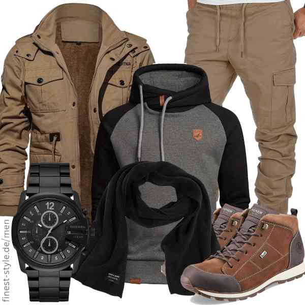 Top herren-Outfit im Finest-Trend-Style für ein selbstbewusstes Modegefühl mit tollen Produkten von KEFITEVD,Amaci&Sons,Amaci&Sons,Diesel,JACK & JONES,Rieker