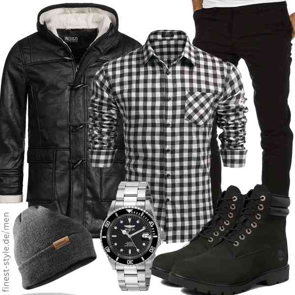 Top herren-Outfit im Finest-Trend-Style für ein selbstbewusstes Modegefühl mit tollen Produkten von Indicode,COOFANDY,Amaci&Sons,Invicta,FanVince,Timberland