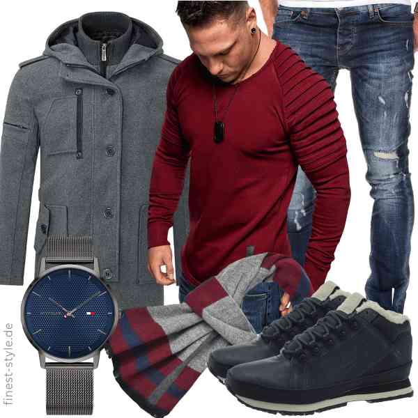 Top herren-Outfit im Finest-Trend-Style für ein selbstbewusstes Modegefühl mit tollen Produkten von YOUTHUP,Amaci&Sons,Amaci&Sons,Tommy Hilfiger,CUNDOU,New Balance