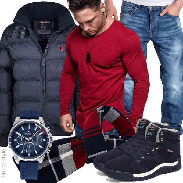 Top herren-Outfit im Finest-Trend-Style für ein selbstbewusstes Modegefühl mit tollen Produkten von Geographical Norway,Amaci&Sons,Amaci&Sons,Tommy Hilfiger,KEECOW,SAGUARO