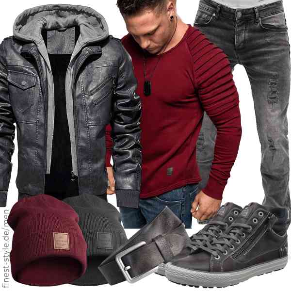 Top herren-Outfit im Finest-Trend-Style für ein selbstbewusstes Modegefühl mit tollen Produkten von TACVASEN,Amaci&Sons,MERISH,bruno banani,Grin&Bear,MUSTANG