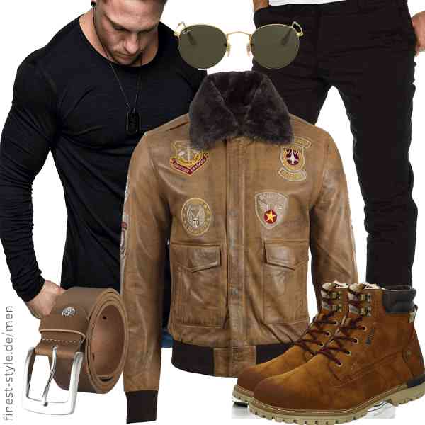 Top herren-Outfit im Finest-Trend-Style für ein selbstbewusstes Modegefühl mit tollen Produkten von Aviatrix,Amaci&Sons,Amaci&Sons,LINDENMANN,Ray-Ban,MUSTANG