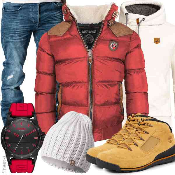 Top herren-Outfit im Finest-Trend-Style für ein selbstbewusstes Modegefühl mit tollen Produkten von Amaci&Sons,Geographical Norway,Amaci&Sons,Diesel,GIESSWEIN,Timberland