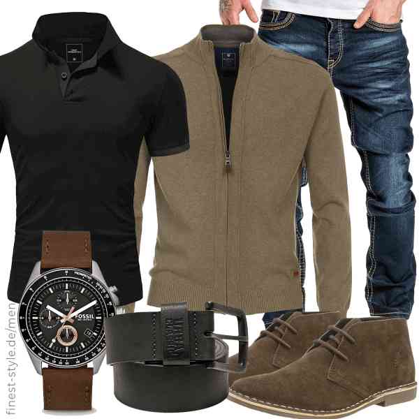 Top herren-Outfit im Finest-Trend-Style für ein selbstbewusstes Modegefühl mit tollen Produkten von Redmond,Amaci&Sons,Amaci&Sons,Fossil,Urban Classics,Red Tape