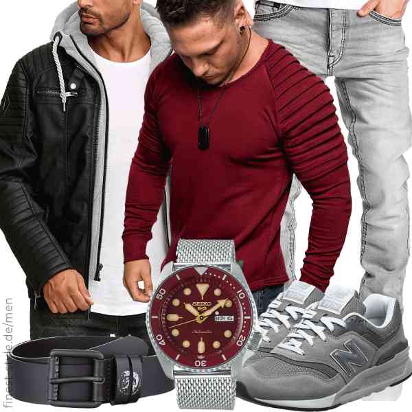 Top herren-Outfit im Finest-Trend-Style für ein selbstbewusstes Modegefühl mit tollen Produkten von Redbridge,Amaci&Sons,Amaci&Sons,Seiko,Diesel,New Balance