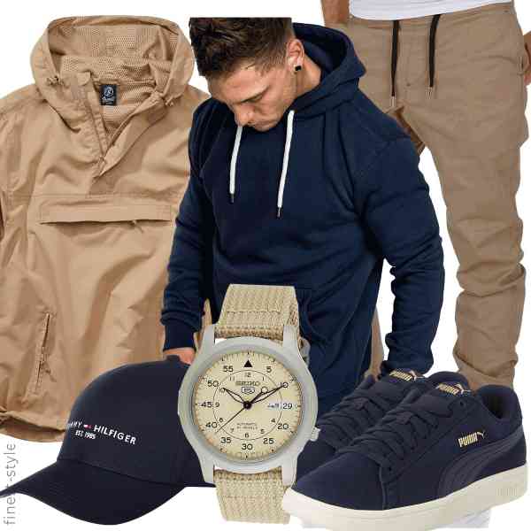 Top herren-Outfit im Finest-Trend-Style für ein selbstbewusstes Modegefühl mit tollen Produkten von Brandit,Amaci&Sons,Amaci&Sons,Seiko,Tommy Hilfiger,PUMA