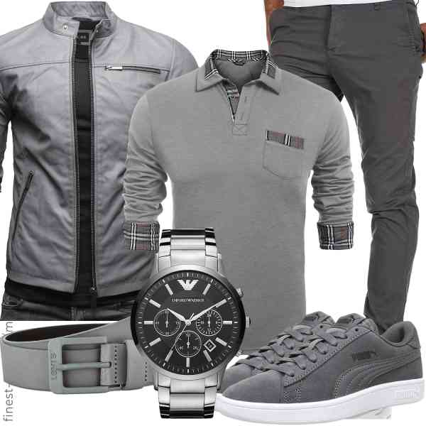 Top herren-Outfit im Finest-Trend-Style für ein selbstbewusstes Modegefühl mit tollen Produkten von Crone,Coofandy,Amaci&Sons,Emporio Armani,Levi's,PUMA