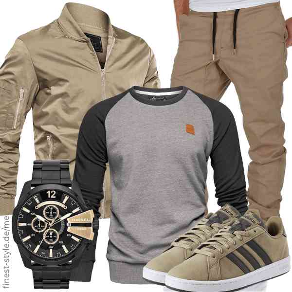 Top herren-Outfit im Finest-Trend-Style für ein selbstbewusstes Modegefühl mit tollen Produkten von KEFITEVD,Amaci&Sons,Amaci&Sons,Diesel,adidas