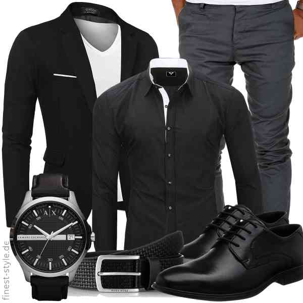 Top herren-Outfit im Finest-Trend-Style für ein selbstbewusstes Modegefühl mit tollen Produkten von COOFANDY,Kayhan,Amaci&Sons,Armani Exchange,BOSS,ECCO