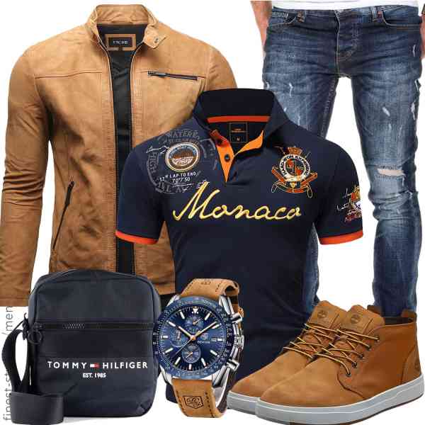 Top herren-Outfit im Finest-Trend-Style für ein selbstbewusstes Modegefühl mit tollen Produkten von Crone,Amaci&Sons,Amaci&Sons,BY BENYAR,Tommy Hilfiger,Timberland