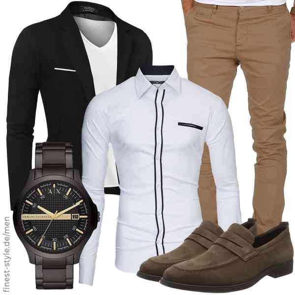 Top herren-Outfit im Finest-Trend-Style für ein selbstbewusstes Modegefühl mit tollen Produkten von COOFANDY,Kayhan,Amaci&Sons,Armani Exchange,ECCO