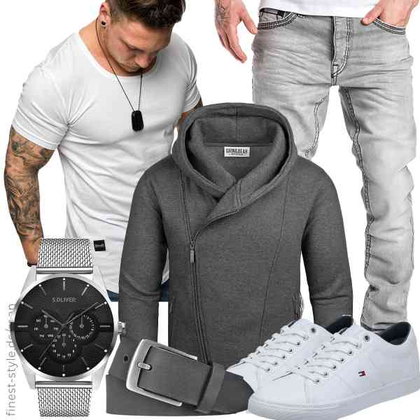 Top herren-Outfit im Finest-Trend-Style für ein selbstbewusstes Modegefühl mit tollen Produkten von Grin&Bear,REPUBLIX,Amaci&Sons,s.Oliver,Bernd Götz,Tommy Hilfiger