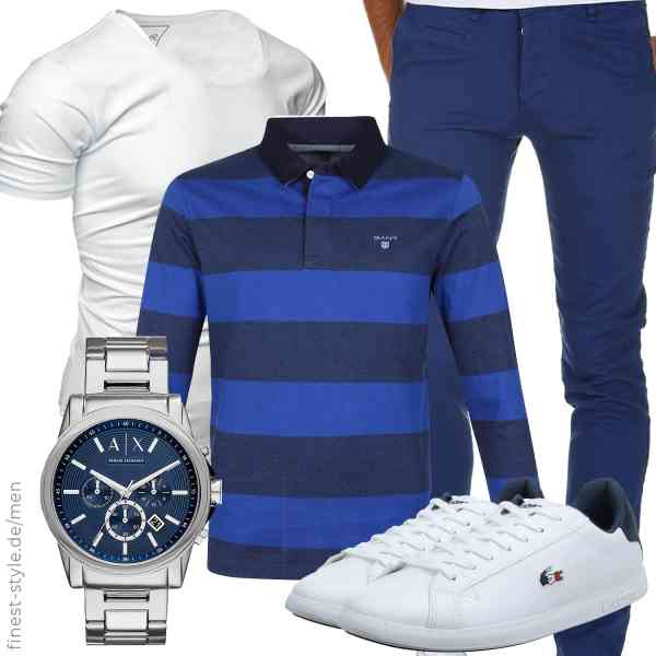 Top herren-Outfit im Finest-Trend-Style für ein selbstbewusstes Modegefühl mit tollen Produkten von GANT,REPUBLIX,Amaci&Sons,Armani Exchange,Lacoste