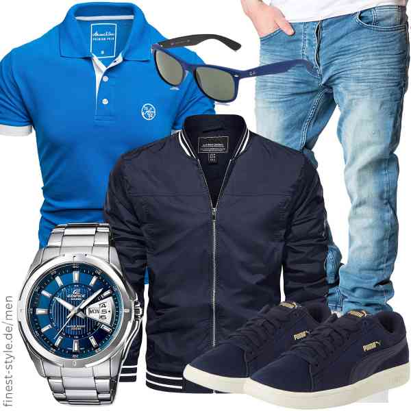 Top herren-Outfit im Finest-Trend-Style für ein selbstbewusstes Modegefühl mit tollen Produkten von KEFITEVD,Amaci&Sons,Amaci&Sons,Casio,Ray-Ban,PUMA