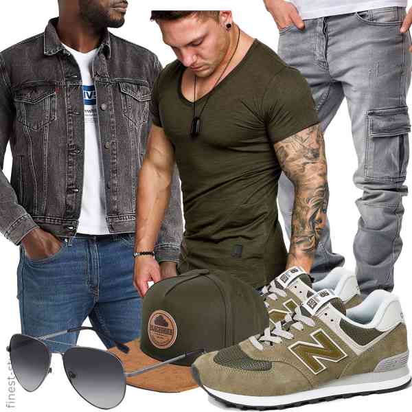 Top herren-Outfit im Finest-Trend-Style für ein selbstbewusstes Modegefühl mit tollen Produkten von Levi's,Amaci&Sons,Amaci&Sons,H HELMUT JUST,Blackskies,New Balance