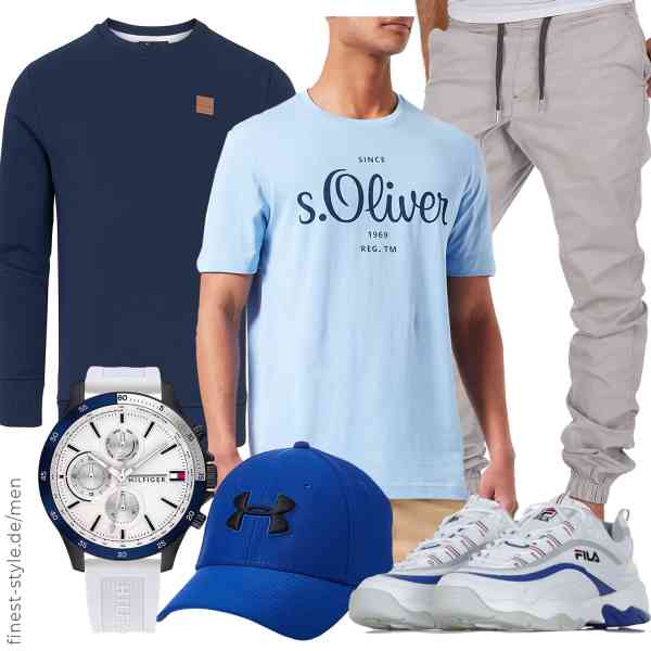 Top herren-Outfit im Finest-Trend-Style für ein selbstbewusstes Modegefühl mit tollen Produkten von Amaci&Sons,s.Oliver,Amaci&Sons,Tommy Hilfiger,Under Armour,FILA