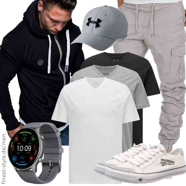 Top herren-Outfit im Finest-Trend-Style für ein selbstbewusstes Modegefühl mit tollen Produkten von Amaci&Sons,BOSS,Amaci&Sons,Amazfit,Under Armour,Dockers by Gerli