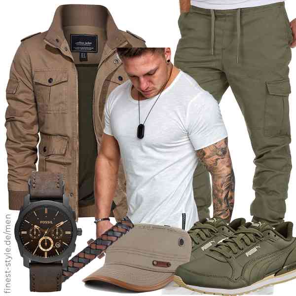 Top herren-Outfit im Finest-Trend-Style für ein selbstbewusstes Modegefühl mit tollen Produkten von EKLENTSON,Amaci&Sons,Amaci&Sons,Fossil,CACUSS,PUMA