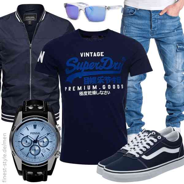 Top herren-Outfit im Finest-Trend-Style für ein selbstbewusstes Modegefühl mit tollen Produkten von Superdry,KEFITEVD,Superdry,Amaci&Sons,Fossil,Vans