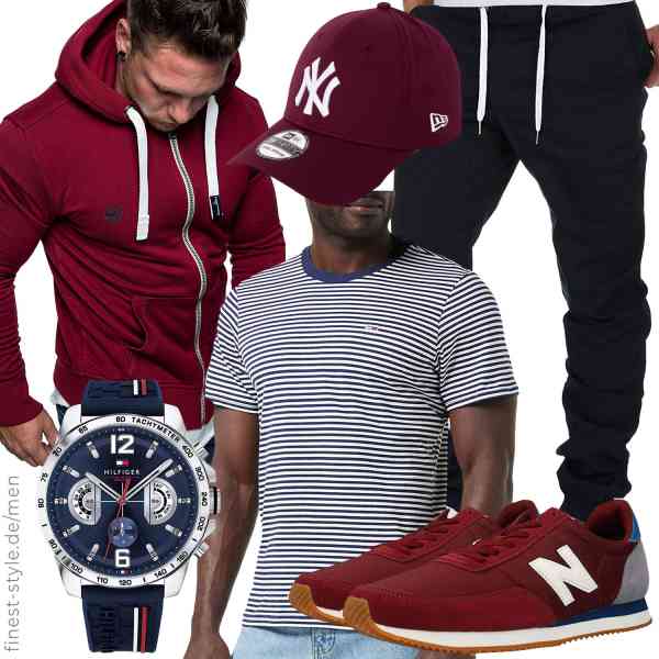 Top herren-Outfit im Finest-Trend-Style für ein selbstbewusstes Modegefühl mit tollen Produkten von Amaci&Sons,Tommy Jeans,Amaci&Sons,Tommy Hilfiger,New Era,New Balance