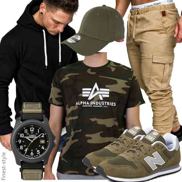 Top herren-Outfit im Finest-Trend-Style für ein selbstbewusstes Modegefühl mit tollen Produkten von Amaci&Sons,ALPHA INDUSTRIES,Amaci&Sons,Timex,New Era,New Balance