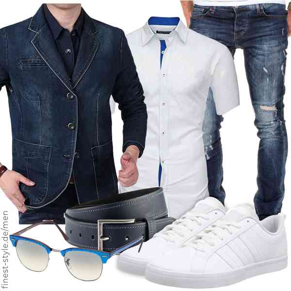 Top herren-Outfit im Finest-Trend-Style für ein selbstbewusstes Modegefühl mit tollen Produkten von YOUTHUP,Kayhan,Amaci&Sons,Ray-Ban,camel active,adidas